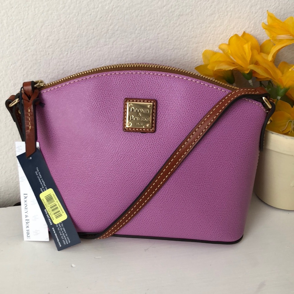 NWT Dooney & Bourke leather Ruby xbody in lilac